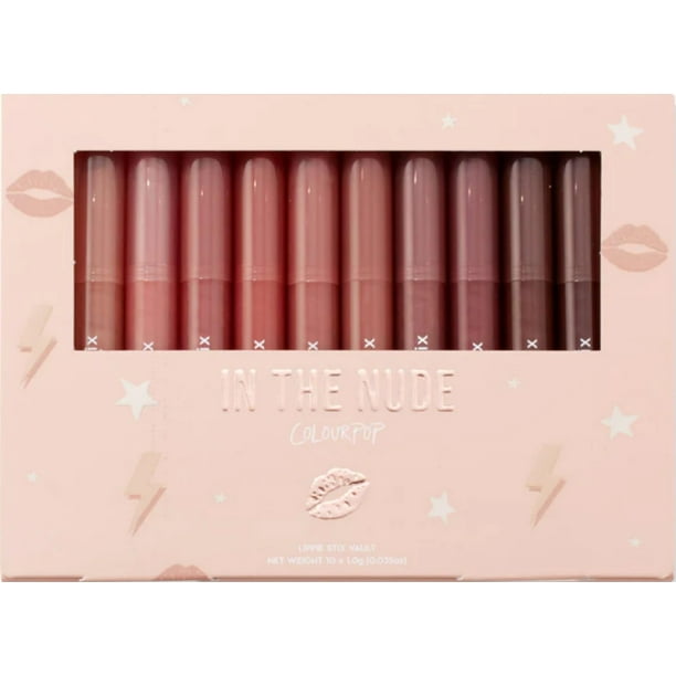 Set de 10 lápices labiales Lippie Stix Vault Colourpop IN THE NUDE