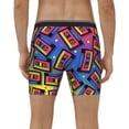 thumbnail image 4 of Cauagu Vintage Audio Cassettes Print Men's Boxer Briefs, Funny & Cute Underwear Elastic Waistband Briefs Ideal Gift for Men,1-Pack, 4 of 7