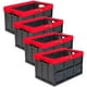 thumbnail image 1 of Caja de Gran Capacidad VentDepot InstaRed 4 Pzas 10kg 53x36x29cm Apilable y Colapsable Color Negro/Rojo, 1 of 1