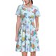thumbnail image 1 of Easygdp Colorful Sea Turtle para Vestido Transpirable de Mujer, Vestido Suelto de Manga Corta con Pliegues y Bolsillos para el Verano, 1 of 6