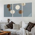 thumbnail image 2 of nygtbtfer 3 Pieces Framed Canvas Print Set Minimalist Geometric Circle Abstract Illustration Modern Decor Multicolor Living Room Bedroom Office 12x16x3pcs, 2 of 4