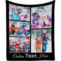 Photo Blanket Customized Customized Blanket Gifts for Best Friend Sister Family Dad Mom Daughter Son (7 Size)