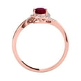 thumbnail image 4 of AoneJewelry 10K 1.00 Carat Diamond and Oval Shape Gemstone Ring In Rose, White & Yellow Gold, 4 of 4