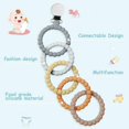 thumbnail image 3 of Silicone Teethers, 5Pcs Teething Toys Baby Teether Rings Cooler Toy Calm Soothes Pain, for Boys and Girls (Teether), 3 of 5