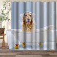 thumbnail image 3 of Sonernt Dog Shower Curtain, 72x72 Inches Polyester, Funny Animal Puppy Dogs Cute Bathroom Curtains Decor with 12 Hooks, 3 of 7