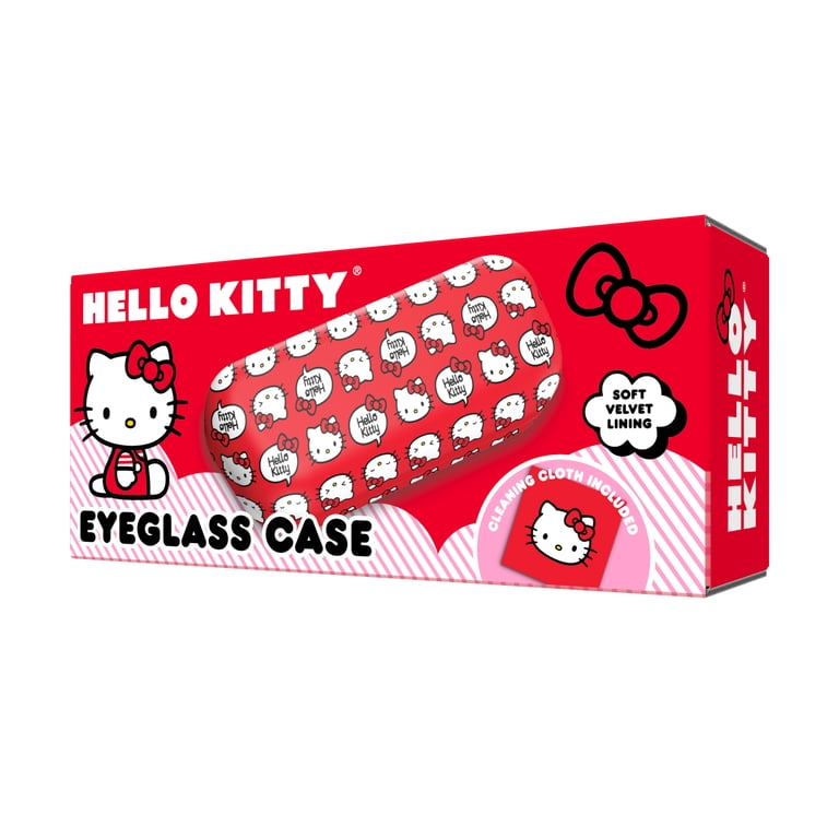 Hello Kitty Monogram Sunglasses Case Hello Kitty Pink Eyeglass Case with Soft Fabric Exterior  main image 4