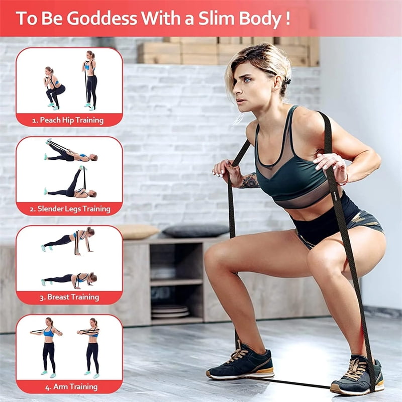 3pcs Fabric Resistance Bands Set Non Slip Stretch Bands for Glutes Legs Workout Home Gym Exercise Training