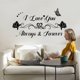 thumbnail image 4 of Calcomanías de pared con frases inspiradoras: "Te amo siempre y para siempre", mariposas, rosas, arte DIY, 4 of 6