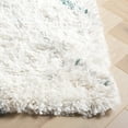 thumbnail image 3 of SAFAVIEH Fontana Danita Modern Shag Area Rug, Ivory/Green, 5'3" x 7'6", 3 of 7