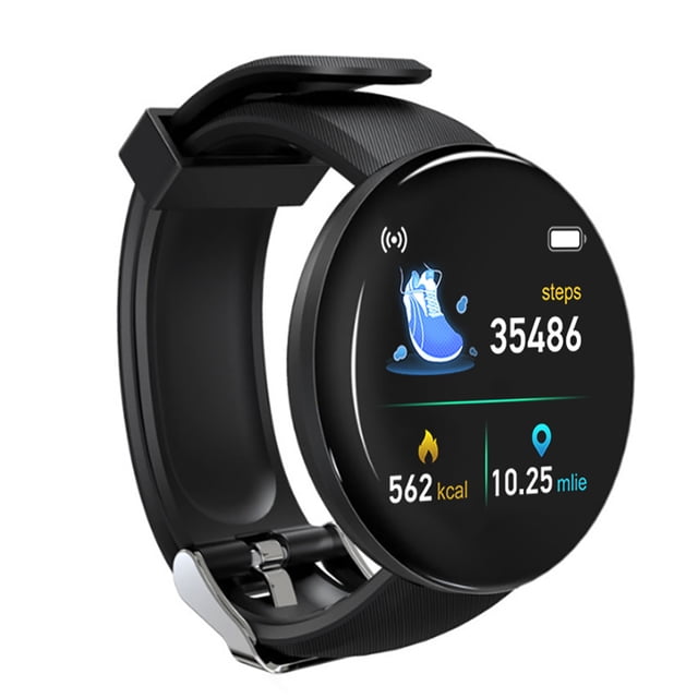 Montre Intelligente de Sport pour Femmes et Hommes, Rappel de Messages, Étanche, Notification Sportive, Push, Voyage, Montre-Bracelet Sans Fil, Exercice, Podomètre, Smartwatch, Noir