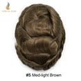 thumbnail image 2 of Lyrical Hair Toupee for Men Fine Mono Mens Toupee Human Hair Replacement Systems Monofilament with NPU Hairpiece for Man Black Brown Blonde Gray Hair Wig Unit, 2 of 6