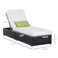 thumbnail image 3 of Outsunny Rattan Outdoor Sun Lounger, 3 of 10