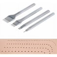thumbnail image 2 of Kit de 4 herramientas para perforar agujeros, kit de cuero para bricolaje de 4 mm, herramientas para perforar artesanías en cuero, perforadora de garra, orificio para cordones de diamantes de costura, 2 of 4