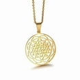 thumbnail image 5 of Trendy 14K Yellow Gold Sri Lanka Yantra Pendant Europe And America Style And Simple Necklace Suitable For Women And Men, 5 of 6