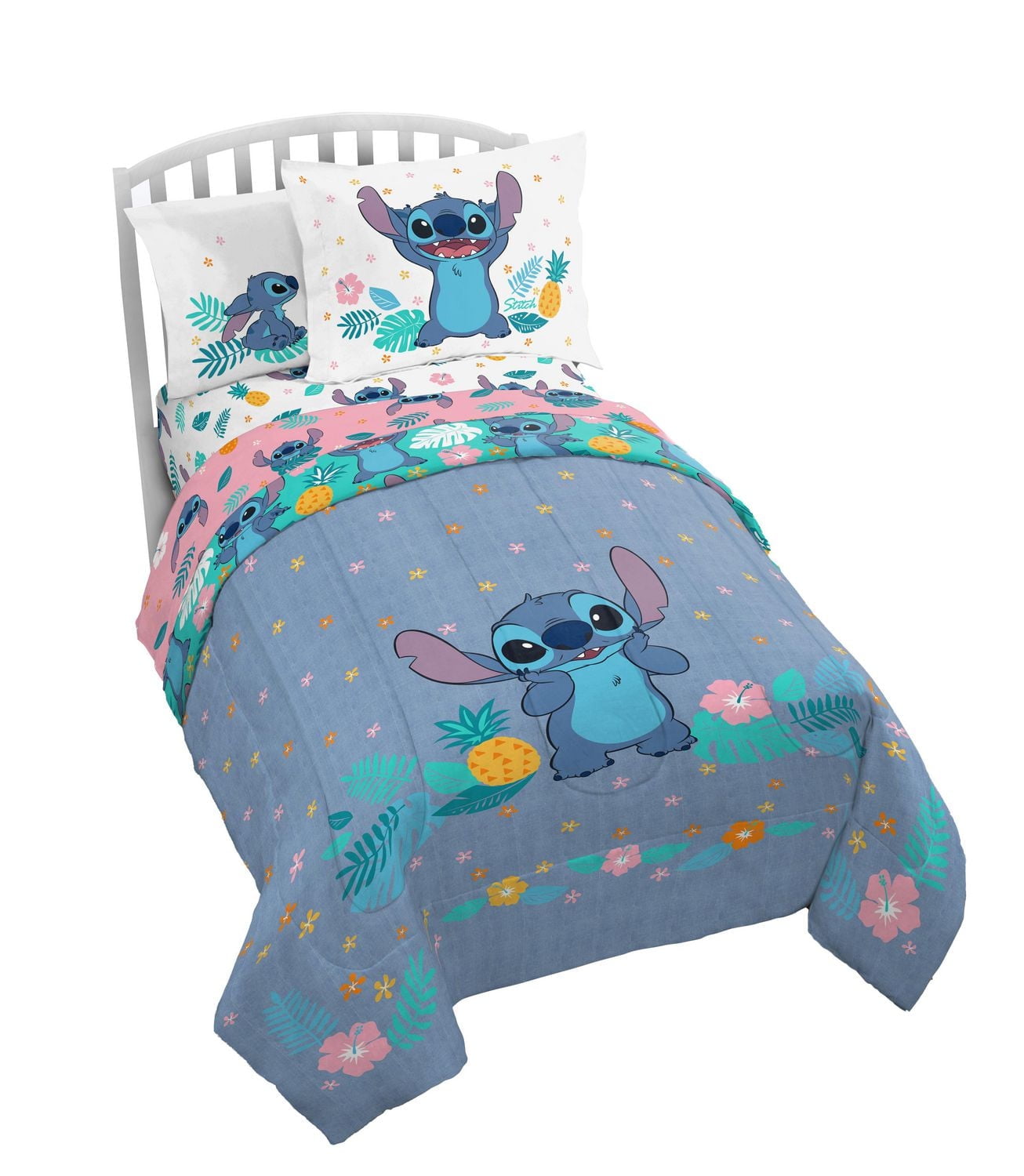 Disney Lilo & Stitch Hawaiian Denim Twin/Full Reversible Comforter