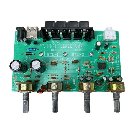 Dx0409 Tarjeta de Sonido Digital de Amplificador Estéreo de Canales DC 12V