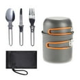 thumbnail image 2 of Decodeary 6PCS/Set Camping Cookware Outdoor Tableware 1-2 People Pot Bowl Equipment, 2 of 6