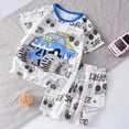 thumbnail image 4 of UAYOTSE Toddler Boys Girls 2pcs Outfits Set Summer Pj's Short Sleeve Dinosaur Print Tops+ Shorts Toddler Summer Clothe Cute For 2t 3t 4t 5t 6t Pajamas & Dailywear Children's Gift,Sizes 4-5 Years, 4 of 4