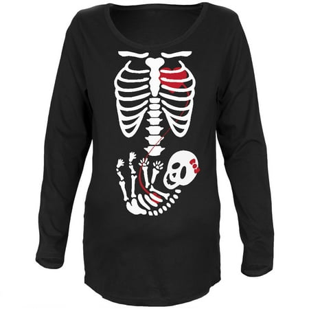 

Old Glory Maternity Halloween Baby Girl Skeleton Long Sleeve T Shirt