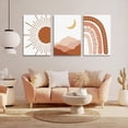 thumbnail image 4 of Boho Nursery Print Set of 3,Sun Rainbow Moon Baby Room Posters,Kids Room Wall Art Decor,Natural Prints,Mid Century Mountain wall Prints Boho Wall Art Bedroom Terracotta Artwork Pictures 12"X16", 4 of 6