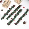 thumbnail image 7 of Hxlamzoo Christmas Wreath Garland with Red Berries Pinecones, Plastic Multicolor Holiday Decoration for Xmas Tree Home Party Gift Packaging Supplies, 7 of 7
