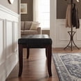 thumbnail image 4 of Roundhill Furniture Linon Leather Tufted Bench, Black, 4 of 10