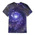 thumbnail image 5 of Womens Galaxy Space Print T-Shirts Short Sleeve Crewneck Graphic Tees Casual Summer Fashion Tops 2025, 5 of 5