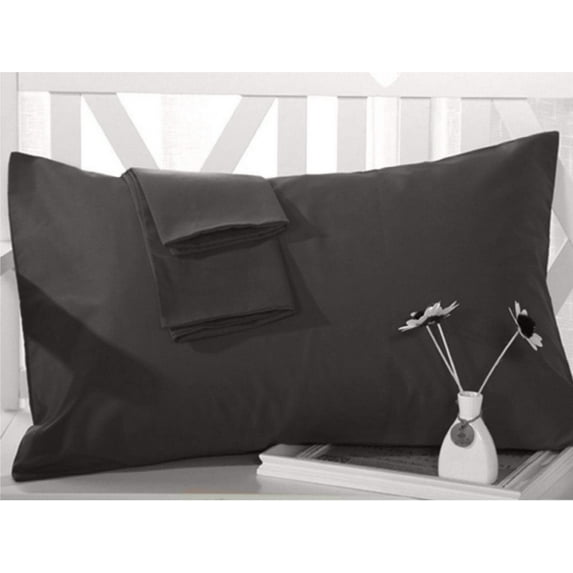 The Great American Store 1800 Series Microfiber Solid Gray, King Pillowcases (20"x 40") - Envelope Closure End - Wrinkle, Fade, Stain Resistant - Hypoallergenic