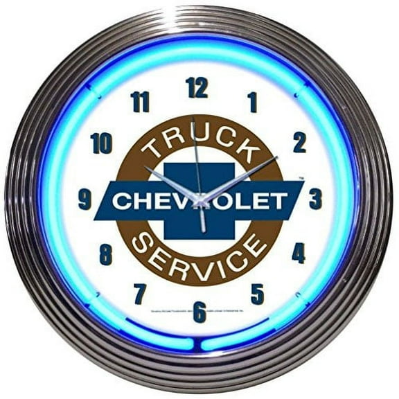Chevy Trucks Neon Wall Clock