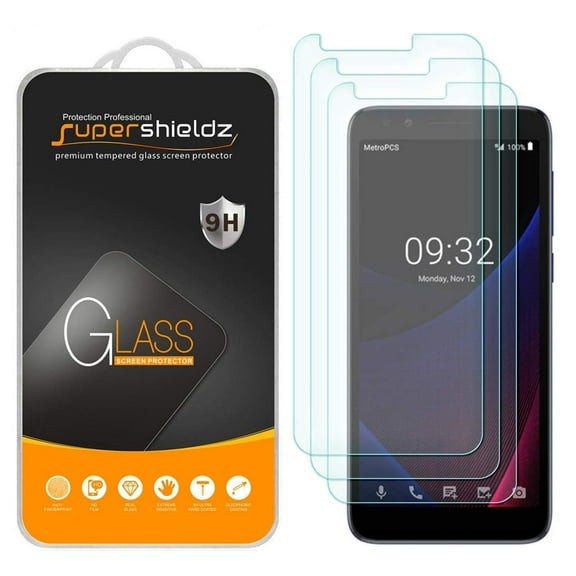 [3-Pack] Supershieldz for Alcatel 1X Evolve Tempered Glass Screen Protector, Anti-Scratch, Anti-Fingerprint, Bubble Free