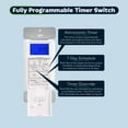 thumbnail image 3 of TOPGREENER Digital Astronomic Timer Switch, 7-Day Programmable Sunrise Sunset Timer for Lights, Fans, & Motors, Single-Pole or 3-Way, Neutral Wire Required, UL Listed, TGT01-HN-W, White, 3 of 5