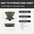thumbnail image 4 of VANDROOP Collapsible Coffee Dripper, Silicone Reusable Pour Over Coffee Dripper for Camping, Business Trip, Home＆Office, Single Pour Over Coffee Maker (Green, 1-2 Cup), 4 of 7