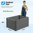 thumbnail image 3 of Quictent 4x3x2 ft Galvanized Raised Garden Bed Extra Height Outdoor Planter Box with Tomato Cage Dark Gray, 3 of 10