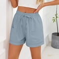 thumbnail image 4 of Khunlpohl Summer Lounge Shorts for Women Fashion Wide Leg Elastic Waist Drawstring Loose Comfy Pants with Pockets, 4 of 7