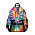 thumbnail image 3 of Colorful Rainbow Tie Dye Spiral Pattern Backpack for School,Cute School Bag,Schoolbag with Adjustable Shoulder Straps & Padded Back,15.25"x11.5"x5.25", 3 of 5