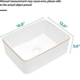 thumbnail image 7 of 16x12x5 Inch White Rectangular Ceramic Bathroom Sink US Standard Drain Opening Suitable for Outdoor Bathroom, 7 of 7