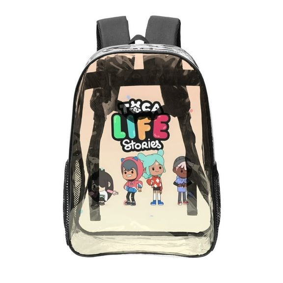 Toca Life Pattern Transparent Backpack Lightweight And fashionable Showcasing Personality And Leading The Trend