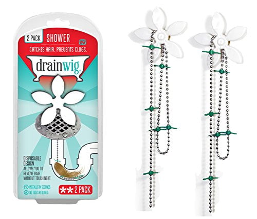 Allstar Innovations Drain Wig Shower Drain, Hair Strainer, 2 Pack