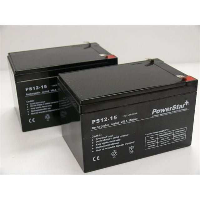 PS12-15-Lot de 2-10 PowerStar Batterie 15Ah 12V pour Terminal F2 APC Back UPS Pro 650 BK650