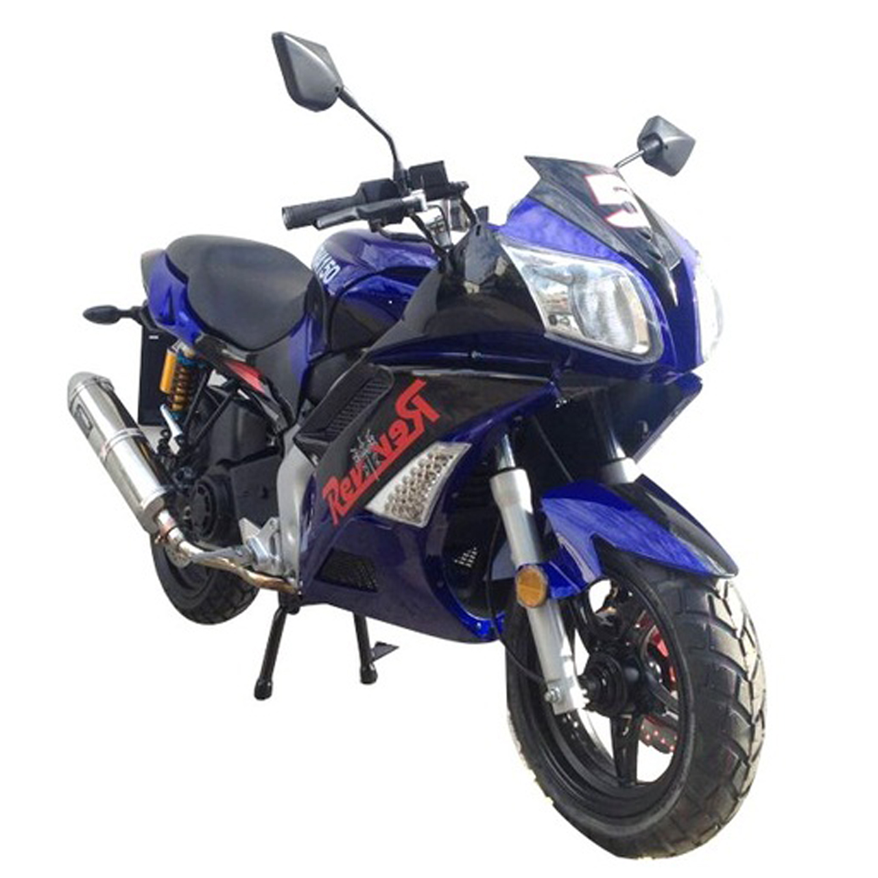 Vitacci Roma 150cc  Cafe Motorcycle, 4 Stroke-Black - Free Shipping To Your Door
