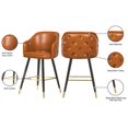 thumbnail image 4 of Meridian Furniture  bosa Cognac Vegan Leather Counter Stool (Set of 2), 4 of 8
