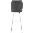 thumbnail image 6 of Home Square 30" Stainless Steel Barstool in Gray Faux Leather - Set of 2, 6 of 11