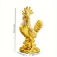thumbnail image 5 of Gold Rooster Statue - Exquisite Resin Chicken Statue for Indoor Room Decor - Symbol of Prosperity and Hope for Any Occasion, 3.5 cm*4 cm*9.3 cm, Golden, 5 of 6