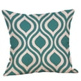 thumbnail image 5 of Square Cloth Pillow Covers with Blue Geomatric Images, 5 of 6