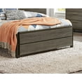 thumbnail image 2 of Contemporary Style Full Bedroom Set 6pc Dresser Mirror Chest 2x Nightstands Antique Gray Dark Brown Bedroom Furniture, 2 of 7