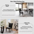 thumbnail image 5 of JESONVID Set of 6 Faux Leather Upholstered Parsons Dining Chair with High Backrest, Kitchen Accent Side Chairs with Solid Wood Legs Armless Dining Room Chair, Black 1331BK, 5 of 7