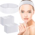 thumbnail image 1 of wonima44 WILLBOND 200 Pieces Disposable Spa Facial Headbands Stretch Non Woven Facial Headband Skin Care Hair Band with Soft Convenient Closure for Women Salons(White), 1 of 1
