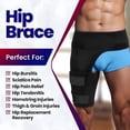 thumbnail image 6 of XIRQI Hip Brace, Adjustable Thigh Compression Sleeve, Hip Pain Groin Support Wrap Belt for Men Women Sciatica Pain Relief, Pulled Muscles Support, 6 of 13
