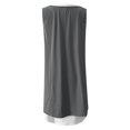 thumbnail image 5 of Ichaunyi Summer Dresses Clearance Women's Summer Fashion Casual Round Neck Solid Sleeveless Splicing Dress, 5 of 6