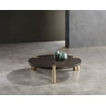 thumbnail image 4 of Whiteline Modern Living Mimeo Coffee table, Diameter 48 H13, Wenge & Brass, 4 of 4
